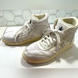 Converse Pro Leather Sport Unisex Men’s 8.5 Woman’s 10 White Hi Top Sneakers